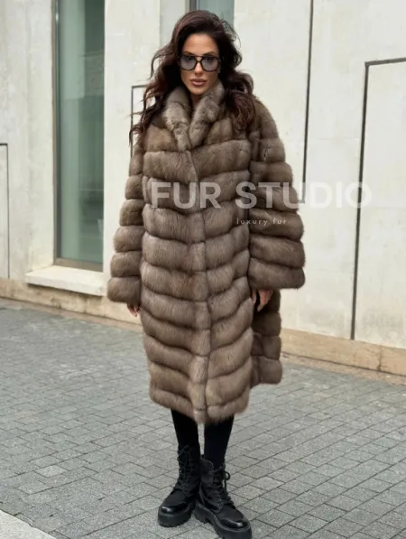 Шуба из натуральной куницы - фото 4