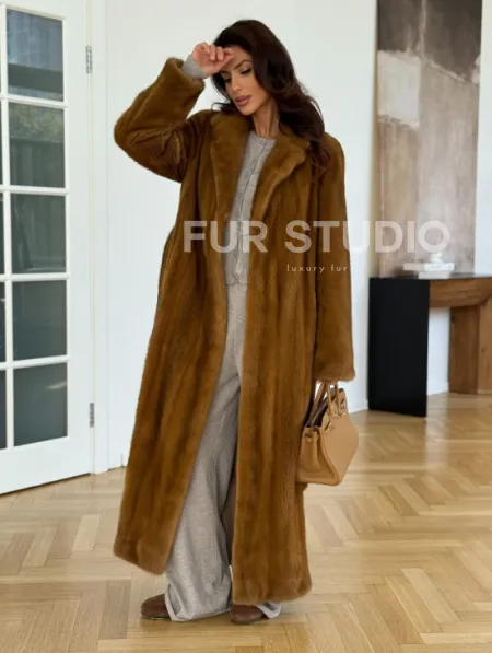 Шуба норковая золотая - фото 6