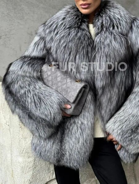 Полушубок из чернобурки - фото 3