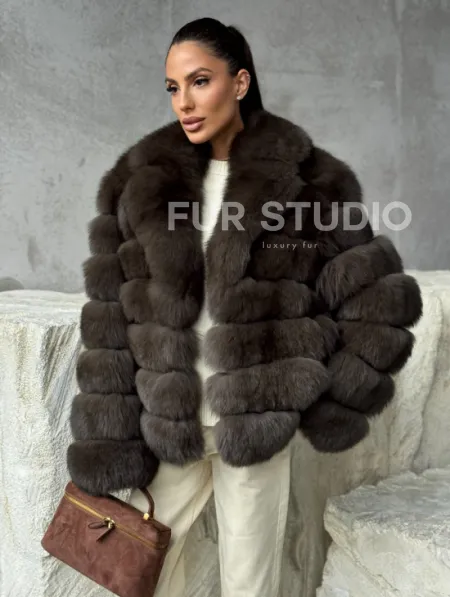 Шуба под соболя - короткая - фото 0