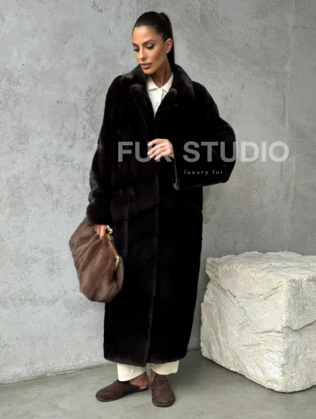 Натуральная норковая шуба - фото 12