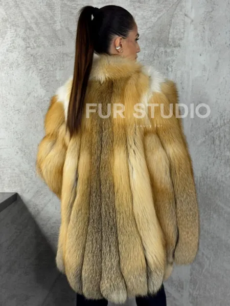 Шуба из меха лисы Gold - фото 3