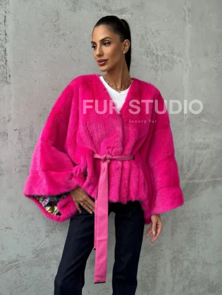 Короткая шуба из меха норки - фото 8