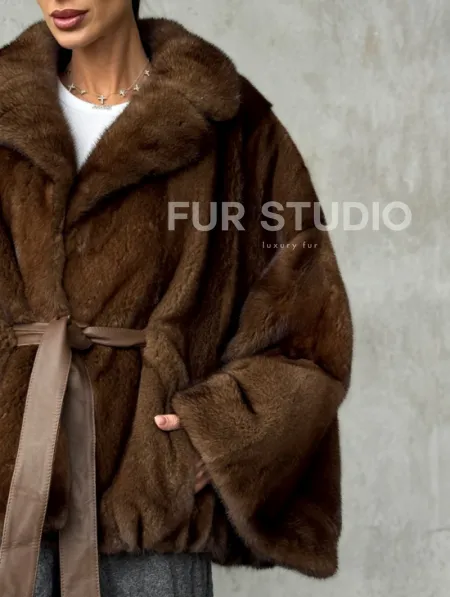 Шуба норковая оверсайз - фото 1