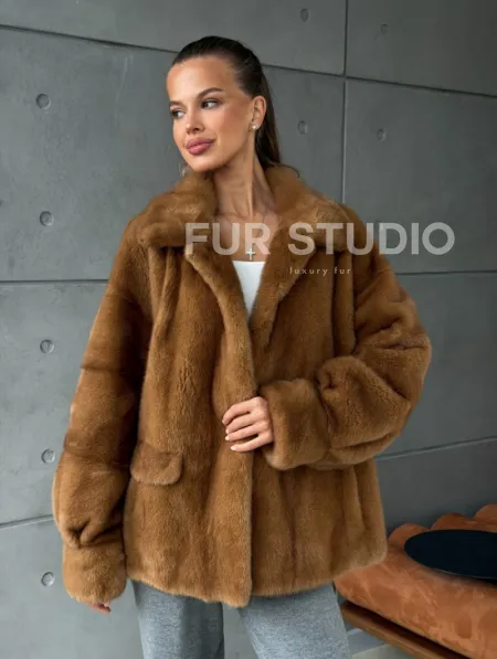 Женская норковая куртка - фото 10