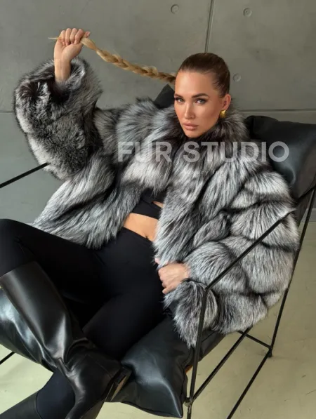 Шуба из чернобурки - фото 12