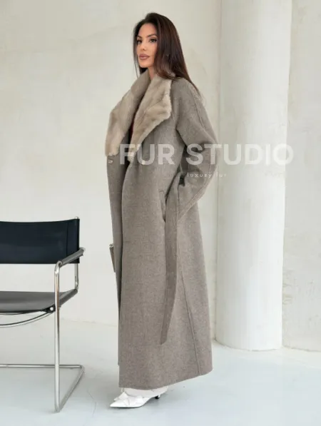 Пальто женское с норкой - фото 10