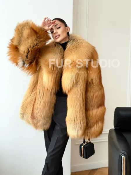Шуба из лисы огневки - фото 11