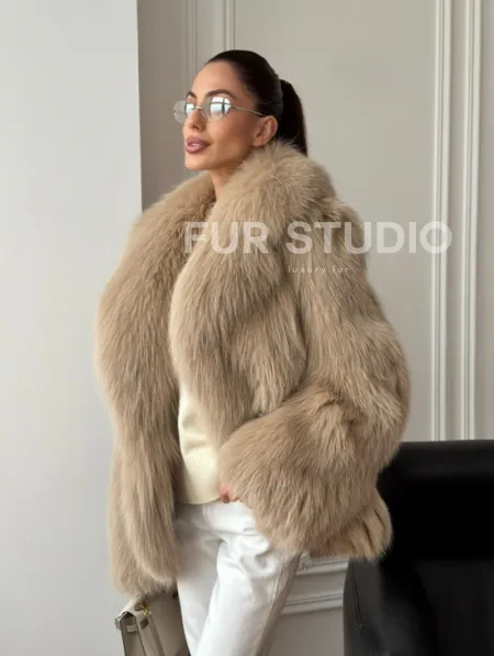 Шуба из лисы в росшив - фото 11