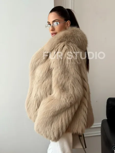 Шуба из лисы в росшив - фото 5