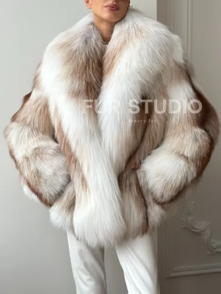 Шуба из меха Marble fox PREMIUM COLLECTION - фото 4