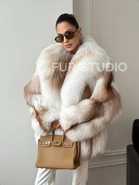 Шуба из меха Marble fox PREMIUM COLLECTION - фото 12