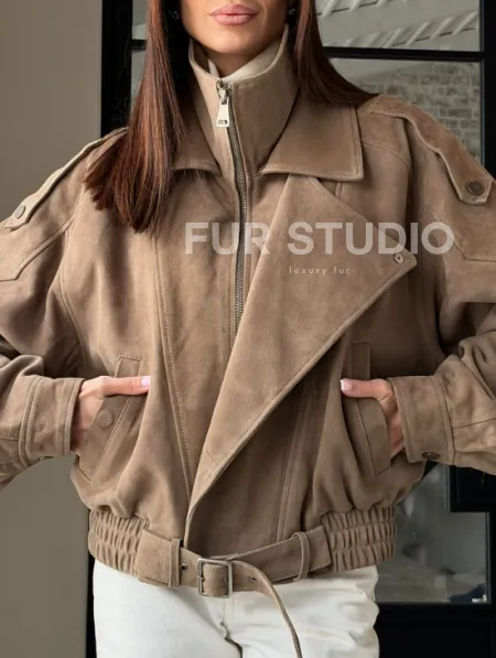 Куртка - бомбер весенняя оверсайз - фото 5