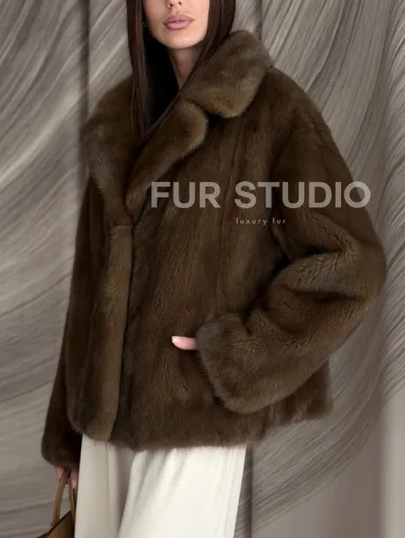 Жакет норковый под соболь - фото 1