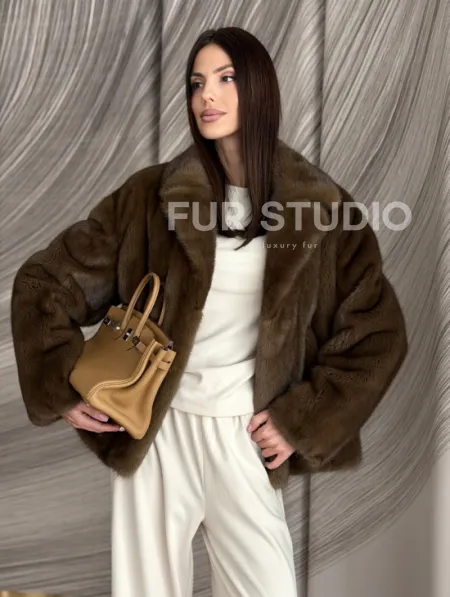 Жакет норковый под соболь - фото 5