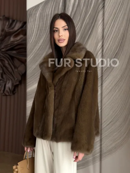 Жакет норковый под соболь - фото 0