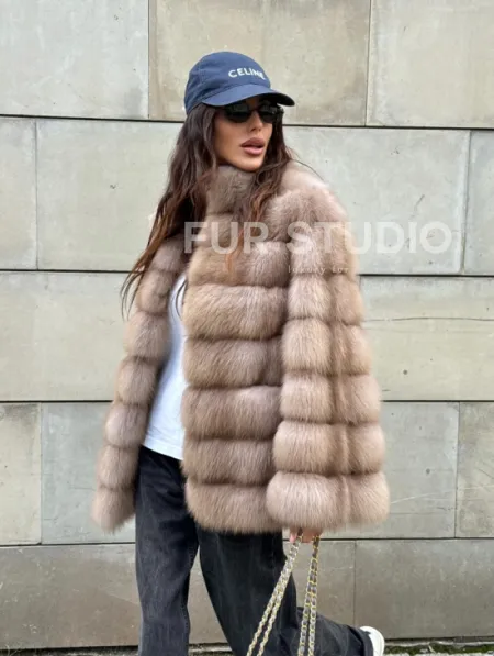 Шуба из меха куницы - фото 9