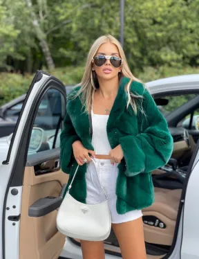 Автоледи из меха норки NAFA - изумруд - фото 0