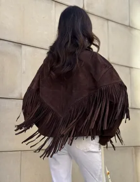 Кожаная куртка с бахромой - фото 6