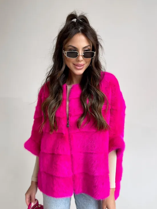 Норковая кофта на молнии - фото 1