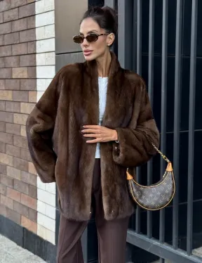 Модная шуба из норки 2025 - фото 0