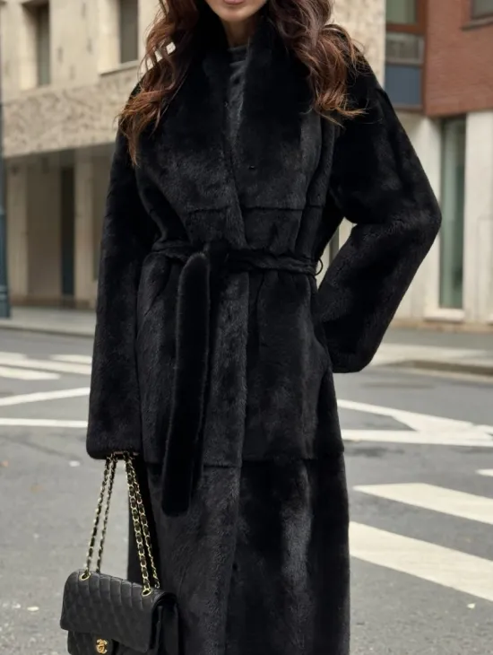 Шуба норковая черная 