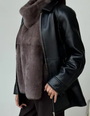 Норковая женская манишка - фото 2