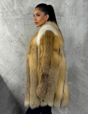 Шуба из меха лисы Gold - фото 4