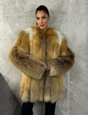 Шуба из меха лисы Gold - фото 9