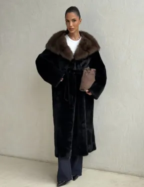 Норка кимоно BLACKGLAMA С капюшоном - фото 6