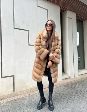 Шуба из лесной куницы - фото 0