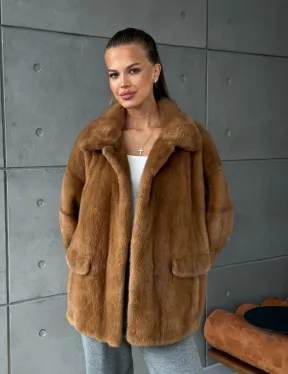 Женская норковая куртка - фото 12