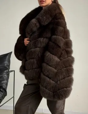 Шуба под соболь - рукава косички - фото 4