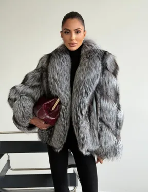 Шуба из чернобурки - рукава косичкой - фото 5