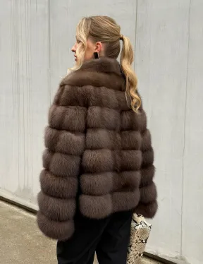 Меховой жакет из куницы - фото 20