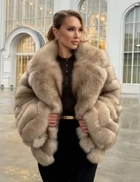 Шуба из песца под куницу - фото 0