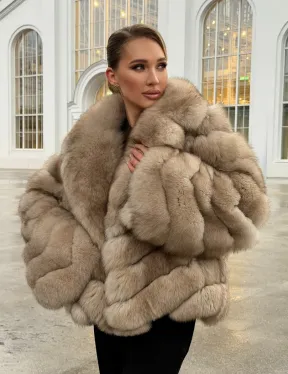 Шуба из песца под куницу - фото 14