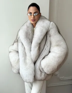 Шуба из песца - колотый лед - фото 9