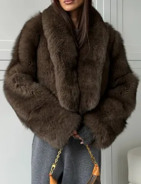 Кроп-шуба из меха песца - фото 2