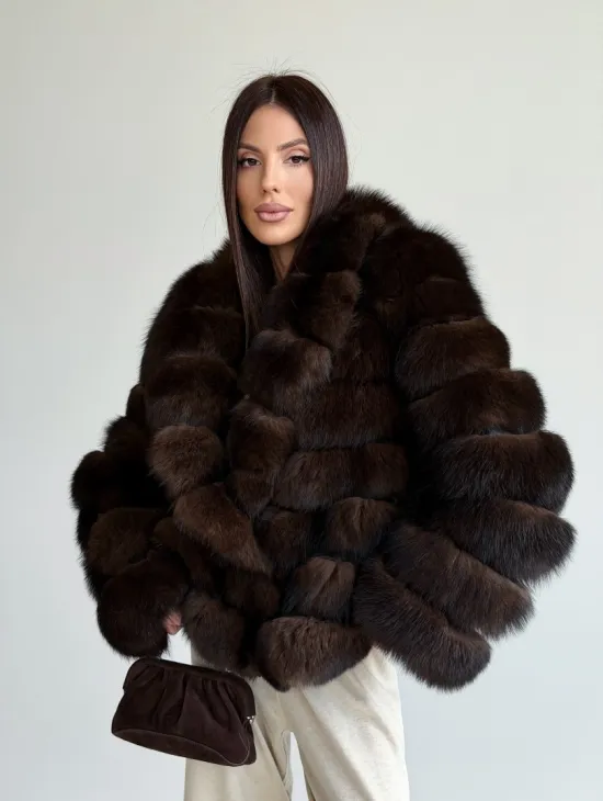 Шуба песцовая под соболь - фото 17