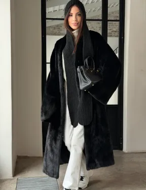 Шуба норка Blackglama V-образный ворот - фото 11