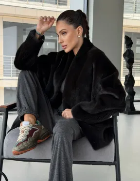 Модный норковый жакет «тренд 2026» Dark Espresso - фото 13