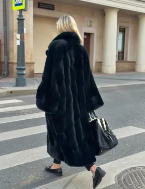 Зеленая норковая шуба - фото 9