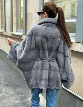 Норковое пончо - VELVET - фото 2