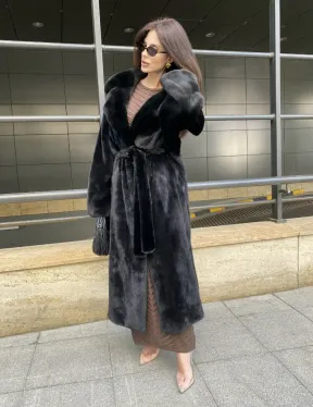 Норка BLACKGLAMA роспуск английский воротник - фото 6